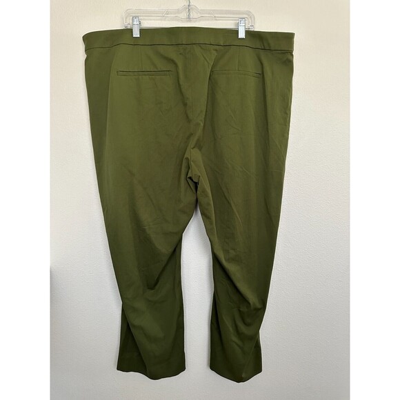 J.Crew Kate Straight Leg Bi-Stretch Cotton Trousers Laurel Green Women's 22 NEW - Picture 4 of 8